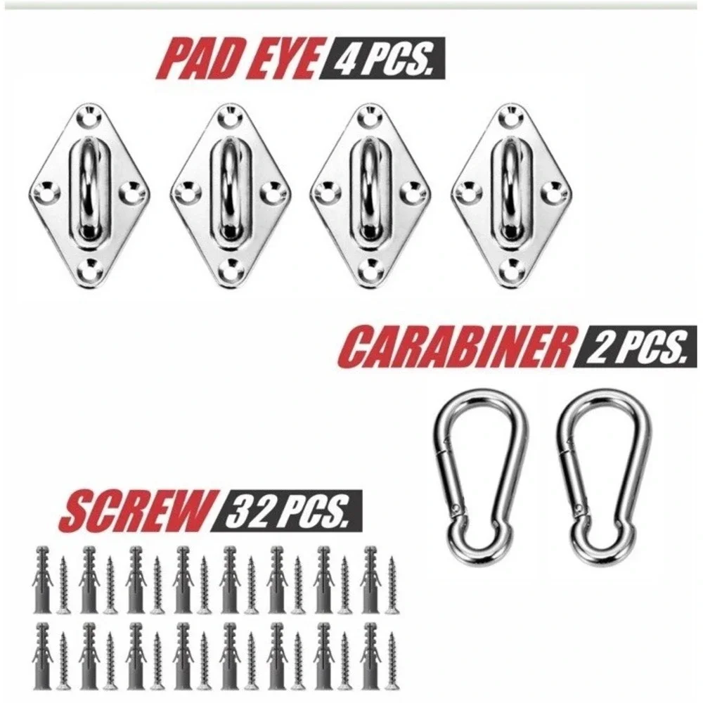 6 Inch ColourTree Hardware Kit for Sun Shade Sail Triangle Rectangle Install